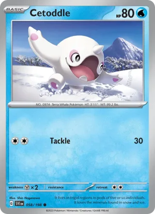 Cetoddle #058 · Scarlet & Violet Pokémon card