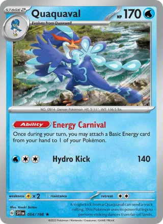 Quaquaval #054 · Scarlet & Violet Pokémon card