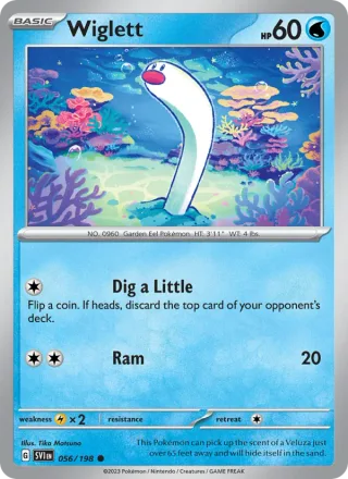 Wiglett #056 · Scarlet & Violet Pokémon card