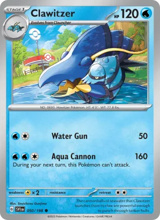 Clawitzer #050 · Scarlet & Violet Pokémon card