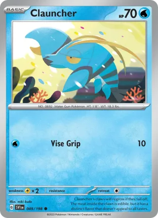 Clauncher #049 · Scarlet & Violet Pokémon card