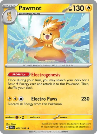Pawmot #076 · Scarlet & Violet Pokémon card