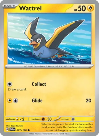 Wattrel #077 · Scarlet & Violet Pokémon card
