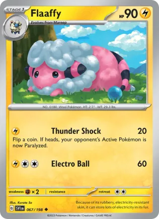 Flaaffy #067 · Scarlet & Violet Pokémon card
