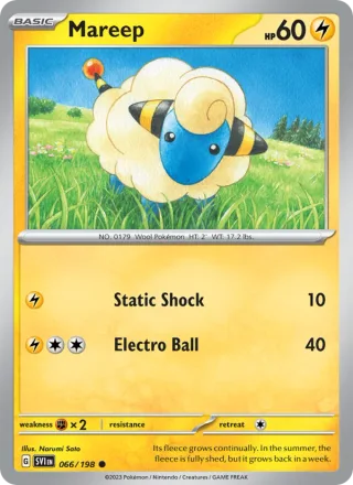 Mareep #066 · Scarlet & Violet Pokémon card