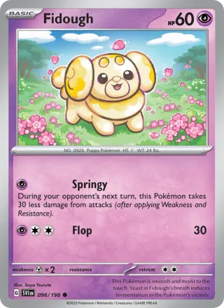 Fidough #098 · Scarlet & Violet Pokémon card
