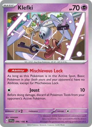 Klefki #096 · Scarlet & Violet Pokémon card