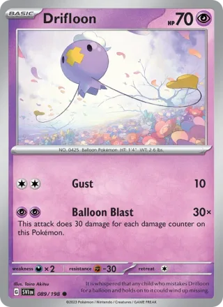 Drifloon #089 · Scarlet & Violet Pokémon card