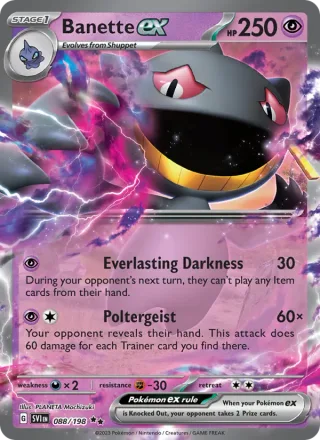 Banette ex #088 · Scarlet & Violet Pokémon card