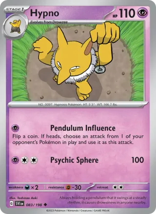 Hypno #083 · Scarlet & Violet Pokémon card
