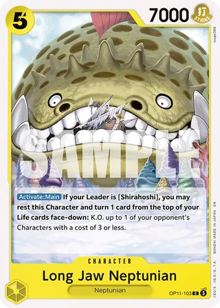 Long-Jaw Neptunian #OP11-103 · A Fist of Divine Speed Release Event Cards One Piece card