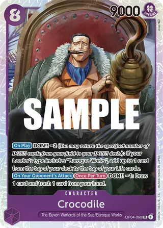 Crocodile #OP04-060 · Kingdoms of Intrigue One Piece card