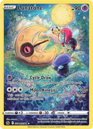 Lunatone #GG11 · Crown Zenith Galarian Gallery Pokémon card