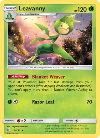 Leavanny #9 · Unified Minds Pokémon card