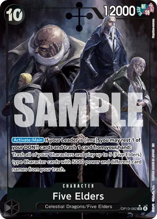 Five Elders (Alternate Art) #OP13-082-alternate-art · Carrying On His Will One Piece card