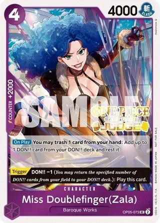Miss Doublefinger(Zala) (Judge Pack Vol. 3) #OP05-073-judge-pack-vol-3 · One Piece Promotion Cards One Piece card