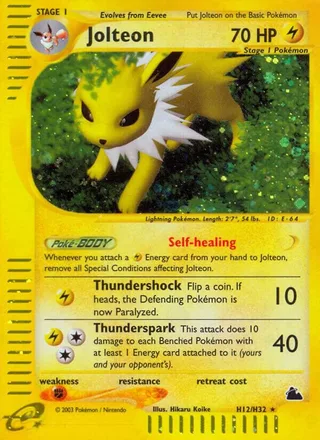 Jolteon #H12 · Skyridge Pokémon card