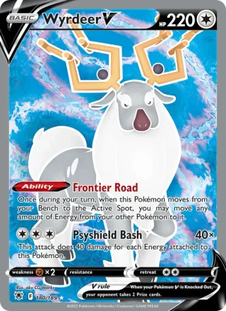 Wyrdeer V #180 · Astral Radiance Pokémon card