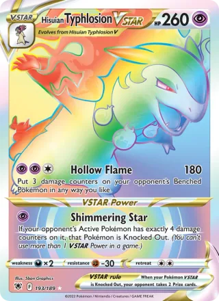 Hisuian Typhlosion VSTAR #193 · Astral Radiance Pokémon card