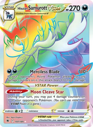 Hisuian Samurott VSTAR #197 · Astral Radiance Pokémon card