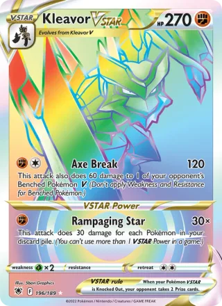 Kleavor VSTAR #196 · Astral Radiance Pokémon card
