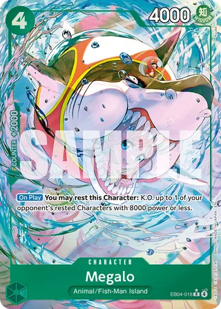 Megalo (Alternate Art) #EB04-018-alternate-art · The Azure Sea's Seven One Piece card