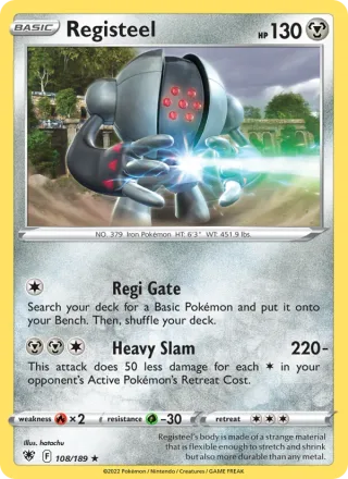 Registeel #108 · Astral Radiance Pokémon card