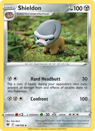 Shieldon #109 · Astral Radiance Pokémon card