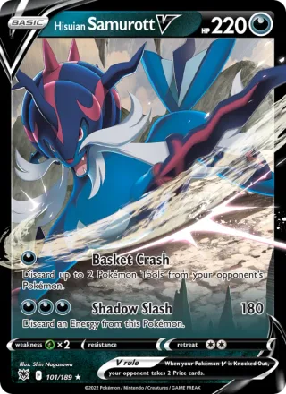 Hisuian Samurott V #101 · Astral Radiance Pokémon card
