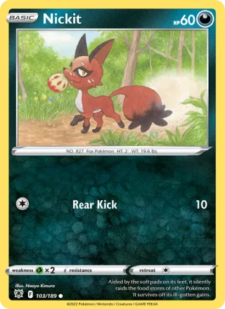 Nickit #103 · Astral Radiance Pokémon card