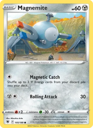Magnemite #105 · Astral Radiance Pokémon card