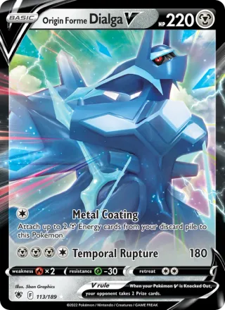 Origin Forme Dialga V #113 · Astral Radiance Pokémon card