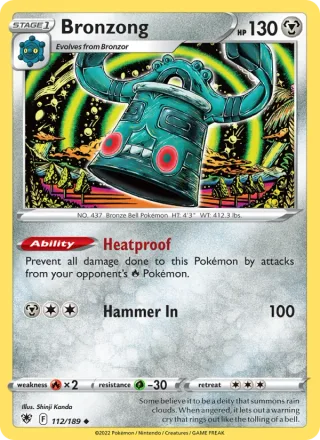 Bronzong #112 · Astral Radiance Pokémon card