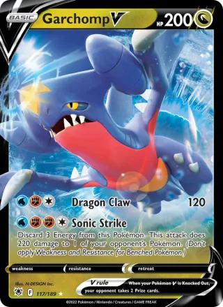 Garchomp V #117 · Astral Radiance Pokémon card