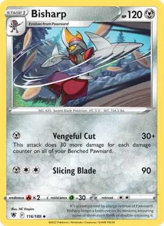 Bisharp #116 · Astral Radiance Pokémon card