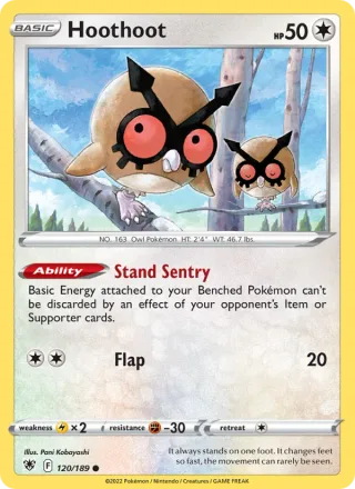Hoothoot #120 · Astral Radiance Pokémon card
