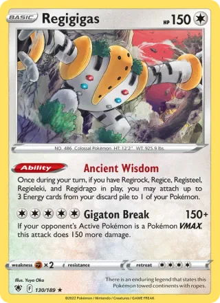 Regigigas #130 · Astral Radiance Pokémon card