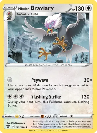 Hisuian Braviary #132 · Astral Radiance Pokémon card
