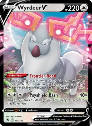 Wyrdeer V #134 · Astral Radiance Pokémon card