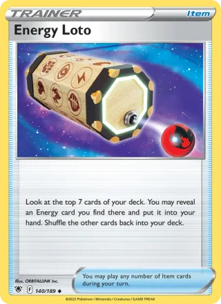 Energy Loto #140 · Astral Radiance Pokémon card