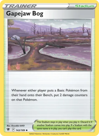 Gapejaw Bog #142 · Astral Radiance Pokémon card