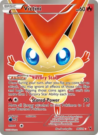 Victini #98 · Noble Victories Pokémon card