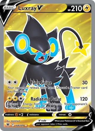 Luxray V #168 · Astral Radiance Pokémon card