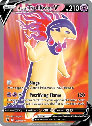 Hisuian Typhlosion V #169 · Astral Radiance Pokémon card