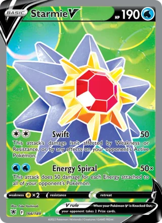Starmie V #166 · Astral Radiance Pokémon card