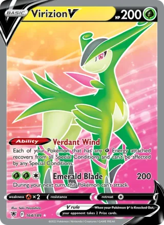 Virizion V #164 · Astral Radiance Pokémon card