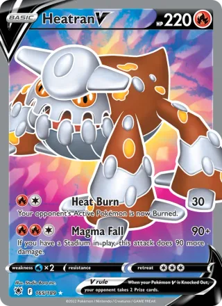Heatran V #165 · Astral Radiance Pokémon card