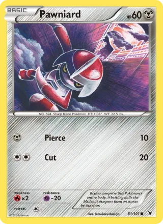 Pawniard #81 · Noble Victories Pokémon card