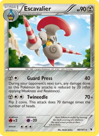 Escavalier #80 · Noble Victories Pokémon card