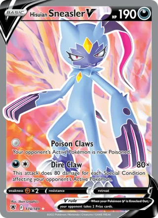 Hisuian Sneasler V #174 · Astral Radiance Pokémon card